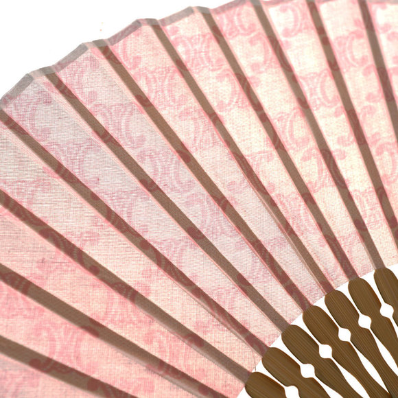 Celine Pink Foldable Charm Macadam Fan Folding - Picture 1 of 8